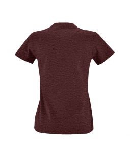 Футболка женская Imperial Fit Women, бордовый меланж-foto3