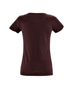 Футболка женская Regent Fit Women, бордовый меланж-foto2