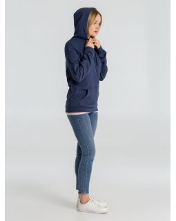 Толстовка с капюшоном унисекс Hoodie, синий меланж-foto10