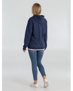 Толстовка с капюшоном унисекс Hoodie, синий меланж-foto9