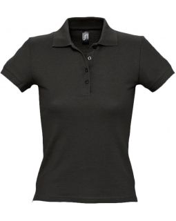 Рубашка поло женская People 210, черная
