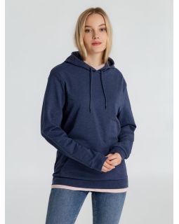 Толстовка с капюшоном унисекс Hoodie, синий меланж-foto2