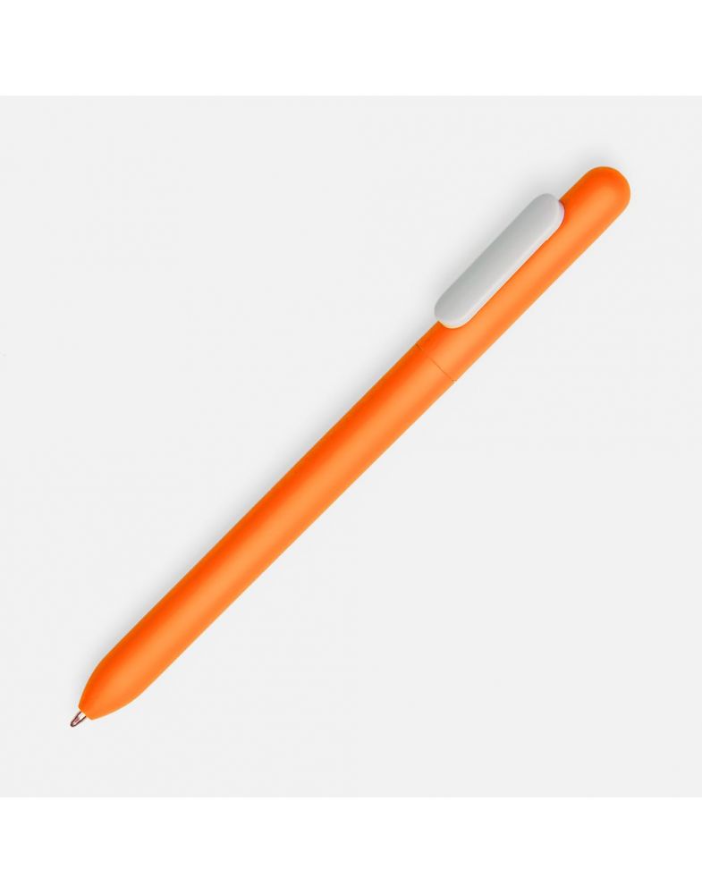 Ручка шариковая Swiper Soft Touch, неоново-оранжевая с белым