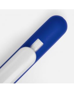Ручка шариковая Swiper Soft Touch, синяя с белым-foto10