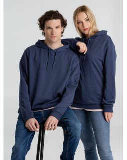 Толстовка с капюшоном унисекс Hoodie, синий меланж-foto3