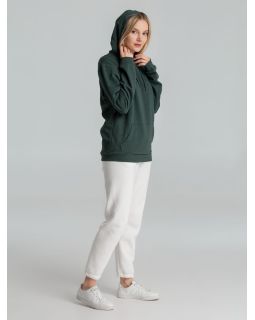 Толстовка с капюшоном унисекс Hoodie, темно-зеленый меланж-foto9