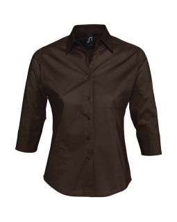 Рубашка женская с рукавом 3/4 Effect 140, темно-коричневая