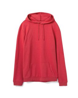 Толстовка с капюшоном унисекс Hoodie, красный меланж