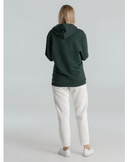 Толстовка с капюшоном унисекс Hoodie, темно-зеленый меланж-foto8