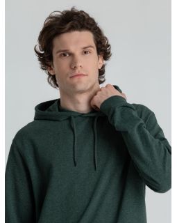 Толстовка с капюшоном унисекс Hoodie, темно-зеленый меланж-foto7