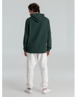 Толстовка с капюшоном унисекс Hoodie, темно-зеленый меланж-foto4