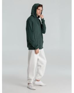 Толстовка с капюшоном унисекс Hoodie, темно-зеленый меланж-foto5