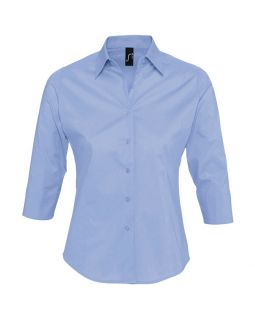 Рубашка женская с рукавом 3/4 Effect 140, голубая