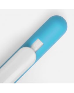 Ручка шариковая Swiper Soft Touch, голубая с белым-foto10