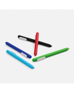 Ручка шариковая Swiper Soft Touch, голубая с белым-foto12