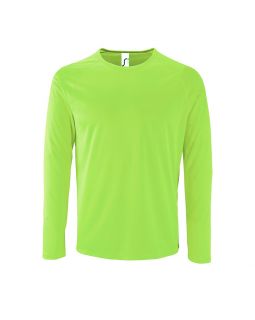 Футболка с длинным рукавом Sporty LSL Men, неоново-зеленая