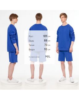 Свитшот унисекс S1, синий-foto4