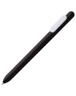 Ручка шариковая Swiper, черная с белым