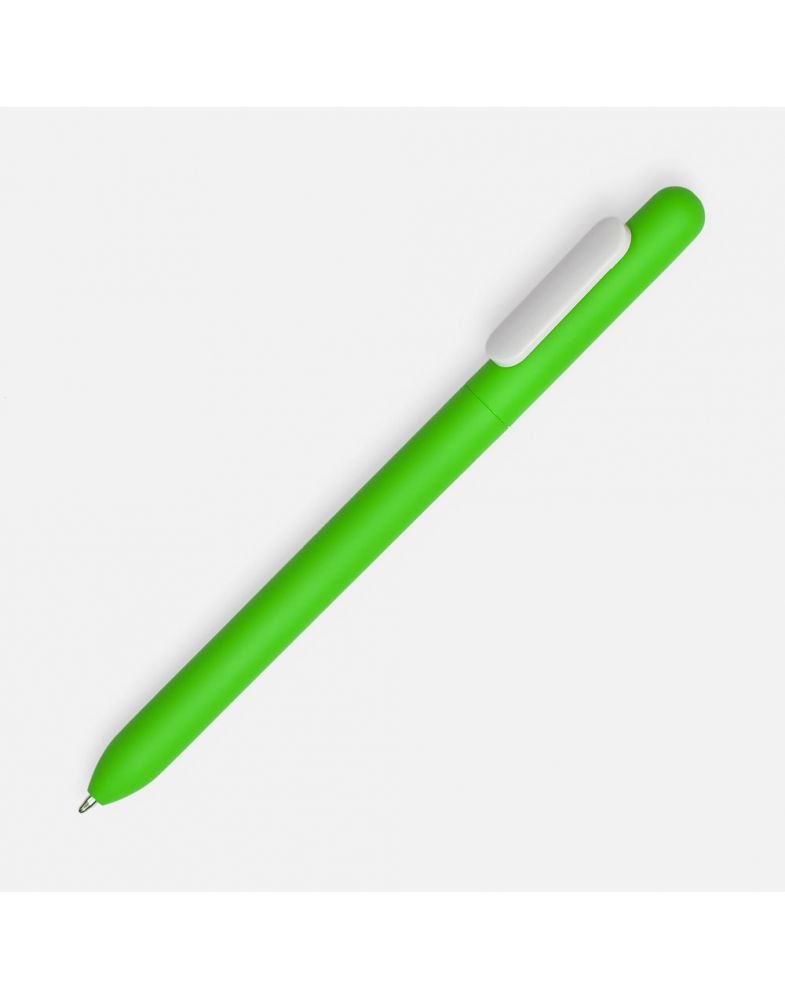 Ручка шариковая Swiper Soft Touch, зеленая с белым