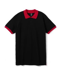 Рубашка поло Prince 190, черная с красным
