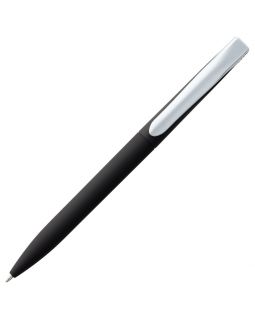 Ручка шариковая Pin Soft Touch, черная-foto3