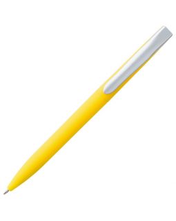 Ручка шариковая Pin Soft Touch, желтая-foto3