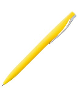 Ручка шариковая Pin Soft Touch, желтая-foto4