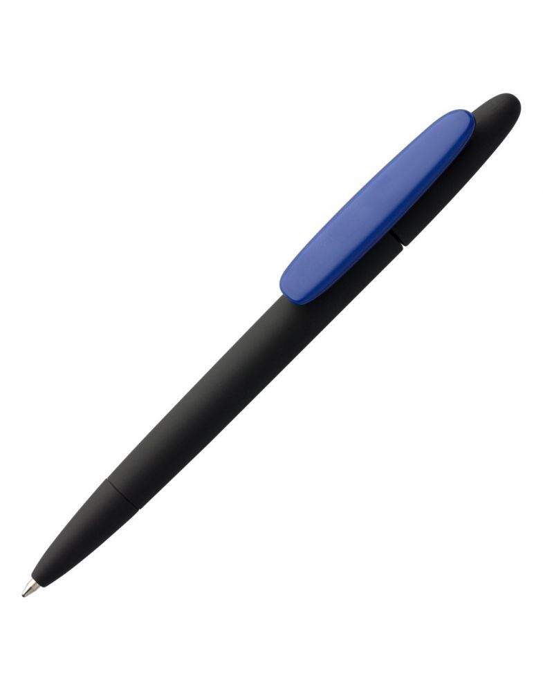 Ручка шариковая Prodir DS5 TRR-P Soft Touch, черная с синим