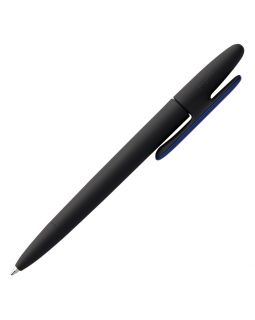 Ручка шариковая Prodir DS5 TRR-P Soft Touch, черная с синим-foto4