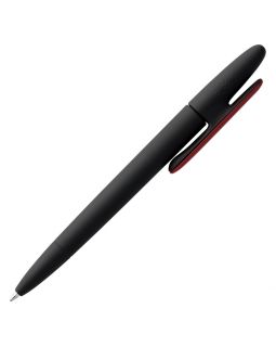 Ручка шариковая Prodir DS5 TRR-P Soft Touch, черная с красным-foto4