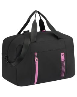 Сумка дорожная Compact Neon, черная с розовым