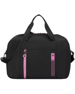 Сумка дорожная Compact Neon, черная с розовым-foto3