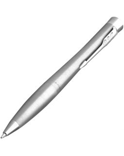 Ручка шариковая Parker Urban Twist Metro Metallic CT, серебристая-foto3
