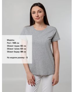 Футболка женская T-bolka Stretch Lady, серый меланж-foto15