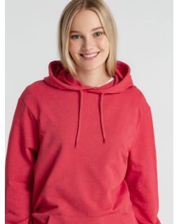Толстовка с капюшоном унисекс Hoodie, красный меланж-foto12