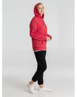 Толстовка с капюшоном унисекс Hoodie, красный меланж-foto5