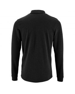 Рубашка поло мужская с длинным рукавом Perfect LSL Men, черный меланж-foto8