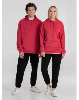 Толстовка с капюшоном унисекс Hoodie, красный меланж-foto3