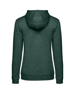 Толстовка с капюшоном женская Hoodie, темно-зеленый меланж-foto3