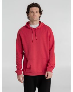 Толстовка с капюшоном унисекс Hoodie, красный меланж-foto14