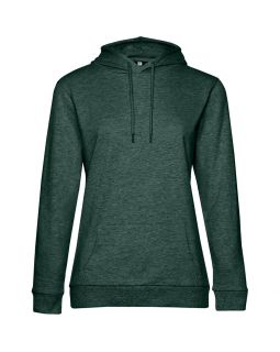 Толстовка с капюшоном женская Hoodie, темно-зеленый меланж