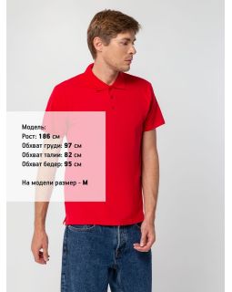 Рубашка поло мужская Spring 210, красная-foto11