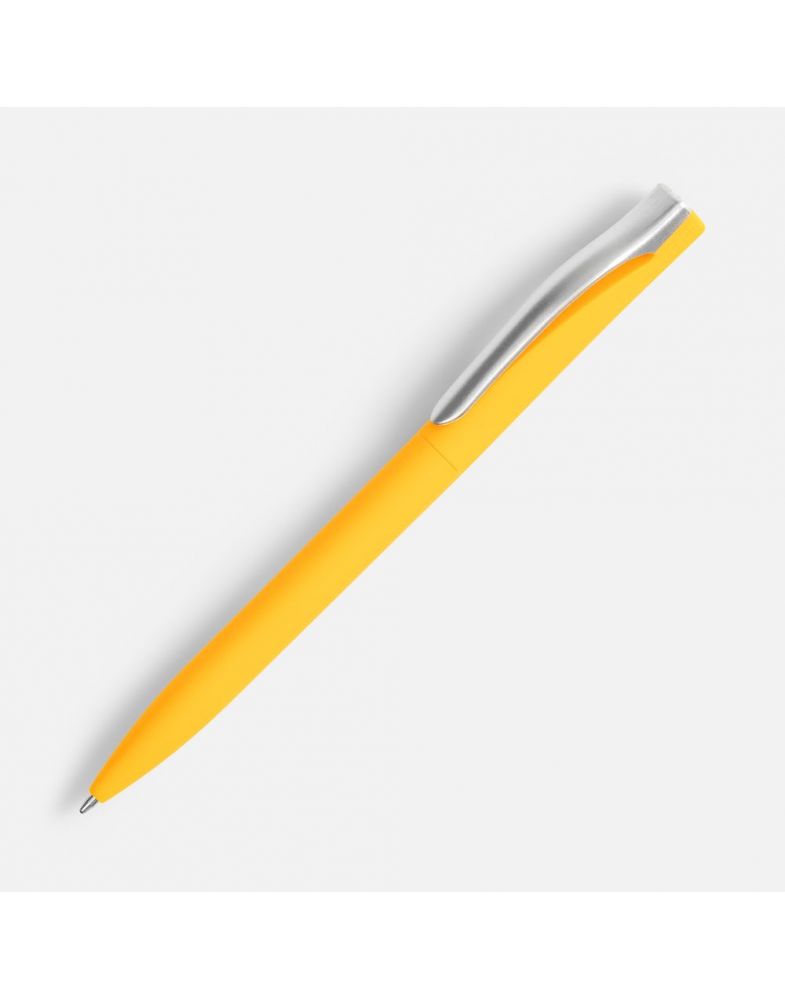 Ручка шариковая Pin Soft Touch, желтая