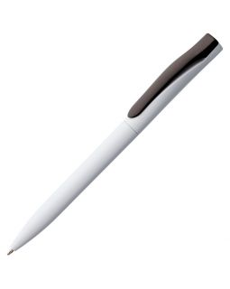 Ручка шариковая Pin, белая с черным