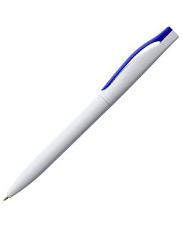 Ручка шариковая Pin, белая с синим-foto3