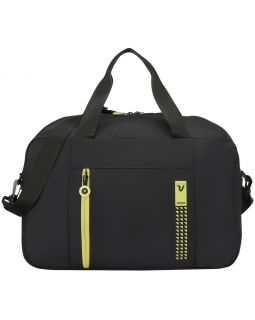 Сумка дорожная Compact Neon, черная с зеленым-foto3