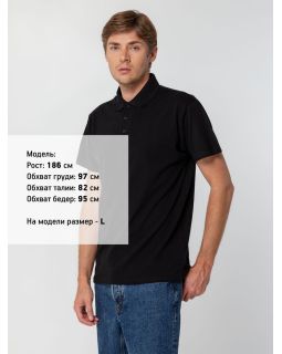 Рубашка поло мужская Spring 210, черная-foto11