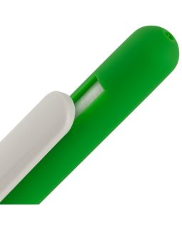 Ручка шариковая Swiper Soft Touch, зеленая с белым-foto5