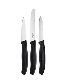 Набор из 3 кухонных ножей Victorinox Swiss Classic Paring, черный