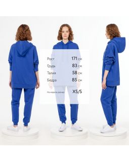 Худи унисекс H2, синее-foto6